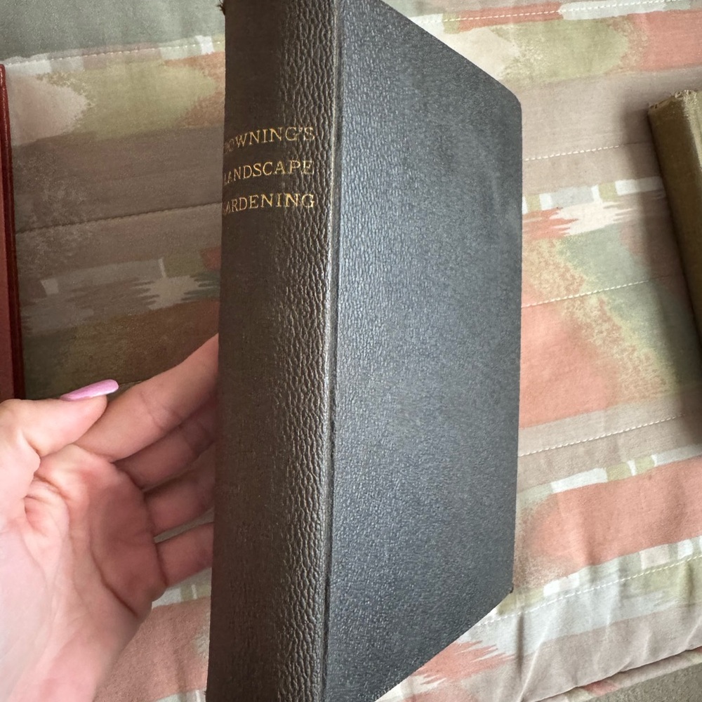 vintage gardening book and landscaping Brown Leather Book Cover